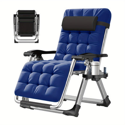 Zero Gravity Chair – Premium Folding Lawn Recliner with Cushion Headrest, Tray & Adjustable Recline