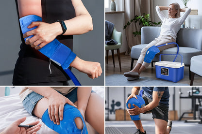 Upgraded Cold Therapy Machine – Digital Ice Therapy System with Quiet Pump and Adjustable Knee Pad