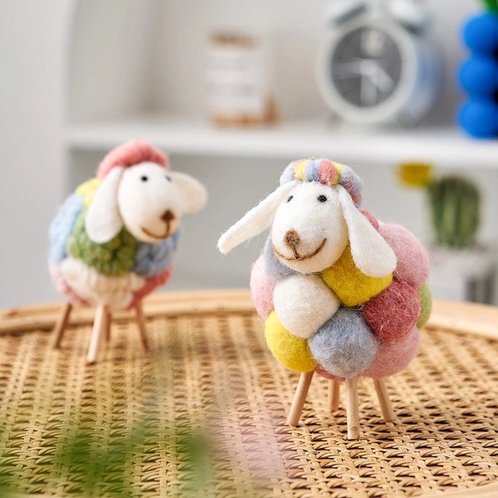 Felt Sheep Doll – Miniature Wool Lamb, Perfect Children's Room Decor & Cute Gift for Little Ones