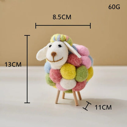 Felt Sheep Doll – Miniature Wool Lamb, Perfect Children's Room Decor & Cute Gift for Little Ones