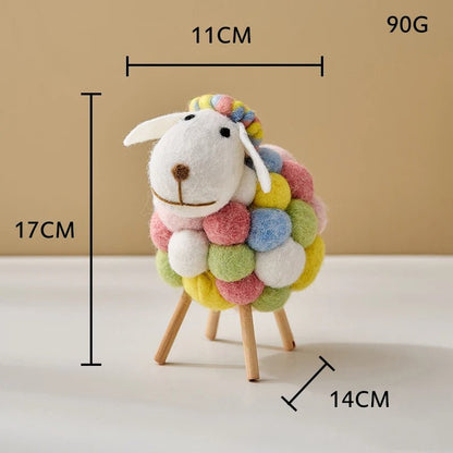 Felt Sheep Doll – Miniature Wool Lamb, Perfect Children's Room Decor & Cute Gift for Little Ones