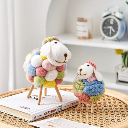 Felt Sheep Doll – Miniature Wool Lamb, Perfect Children's Room Decor & Cute Gift for Little Ones