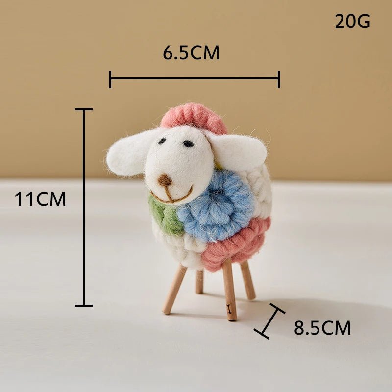 Felt Sheep Doll – Miniature Wool Lamb, Perfect Children's Room Decor & Cute Gift for Little Ones
