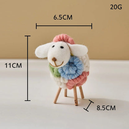 Felt Sheep Doll – Miniature Wool Lamb, Perfect Children's Room Decor & Cute Gift for Little Ones