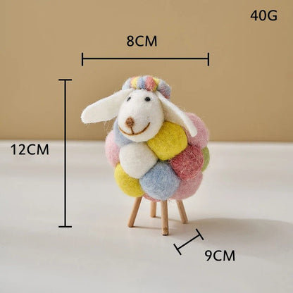 Felt Sheep Doll – Miniature Wool Lamb, Perfect Children's Room Decor & Cute Gift for Little Ones