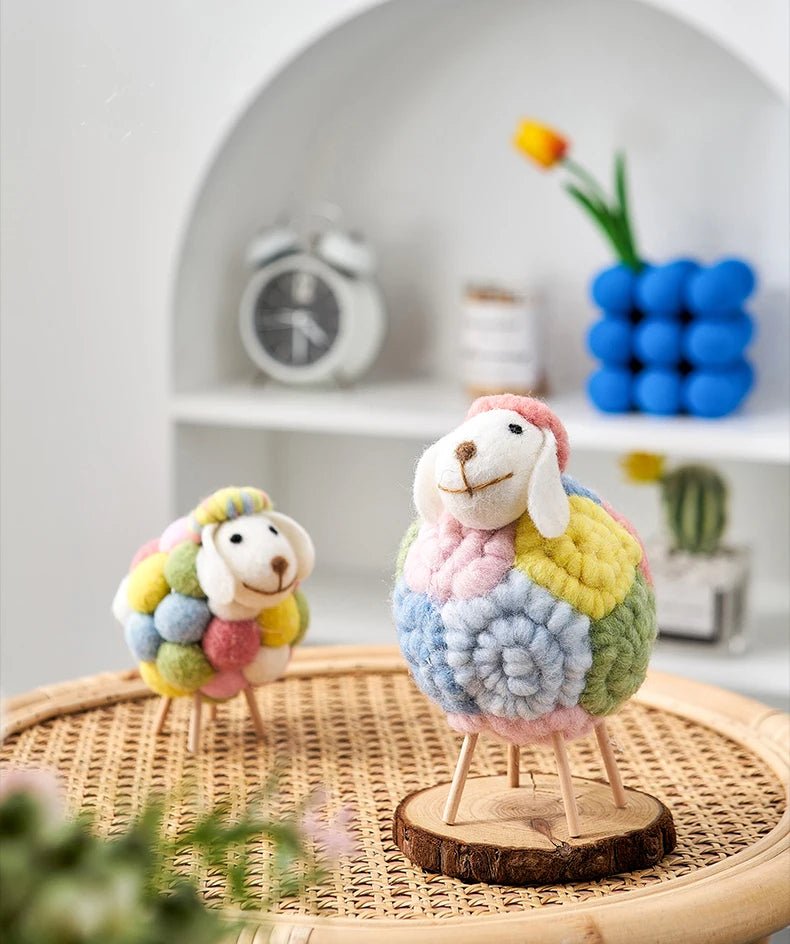 Felt Sheep Doll – Miniature Wool Lamb, Perfect Children's Room Decor & Cute Gift for Little Ones