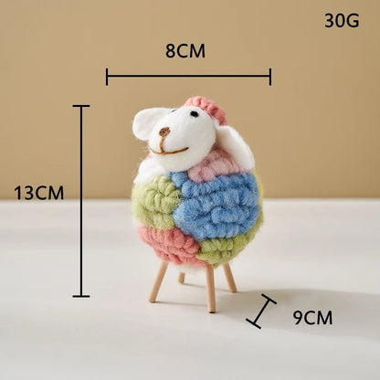 Felt Sheep Doll – Miniature Wool Lamb, Perfect Children's Room Decor & Cute Gift for Little Ones