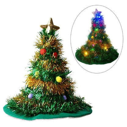 Festive Christmas Tree Hat - Holiday Theme Hat, Santa Hats