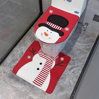 Festive Santa Claus Christmas Toilet Seat Covers – Holiday Bathroom Decor for Christmas & Bright New Year