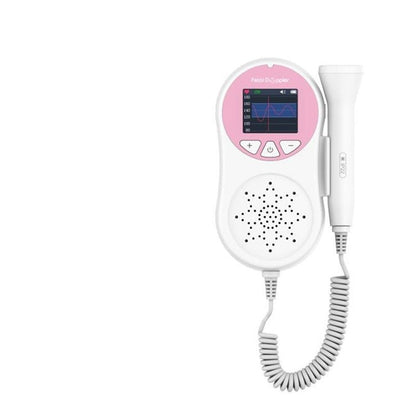 Fetal Heartbeat Doppler - Heart Beat Monitor Backlight LCD Pink Color with 2Mhz 3mhz 8Mhz