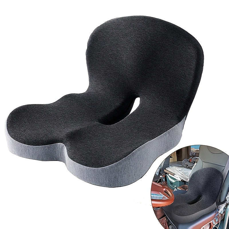 Memory Foam Backrest Cushion – Pressure-Relief Gel Pad for Long Sitting Hours, Ideal for Office, Car, and Wheelchair Use