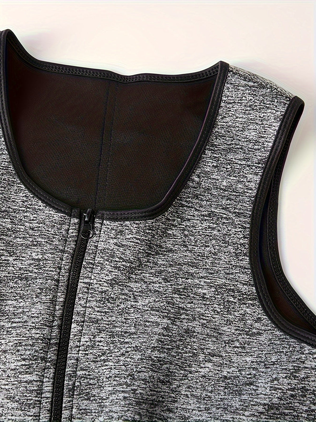 Men’s Slimming Body Shaper Vest – Dual Waist Trimmer with Zipper, Neoprene-Nylon Blend for Fitness & Tummy Control