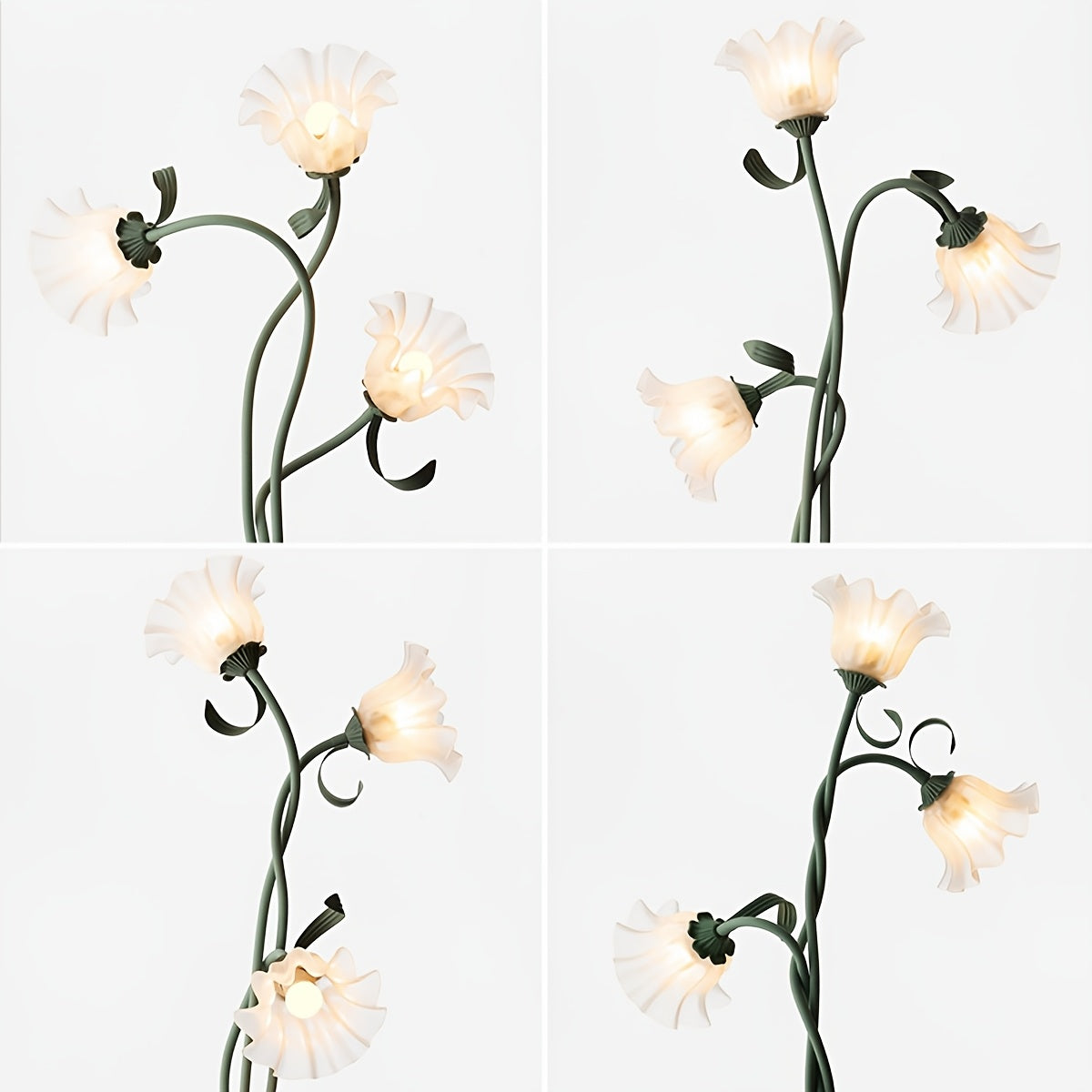 Flexible Art Deco Flower Floor Lamp – Creative Adjustable LED Lighting for Bedroom, Living Room, Office, and Unique Home Decoration