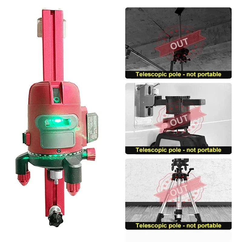 Fine-Tuning Bracket Laser Level Adapter - Stable Laser Mounting Bracket Aluminum Alloy