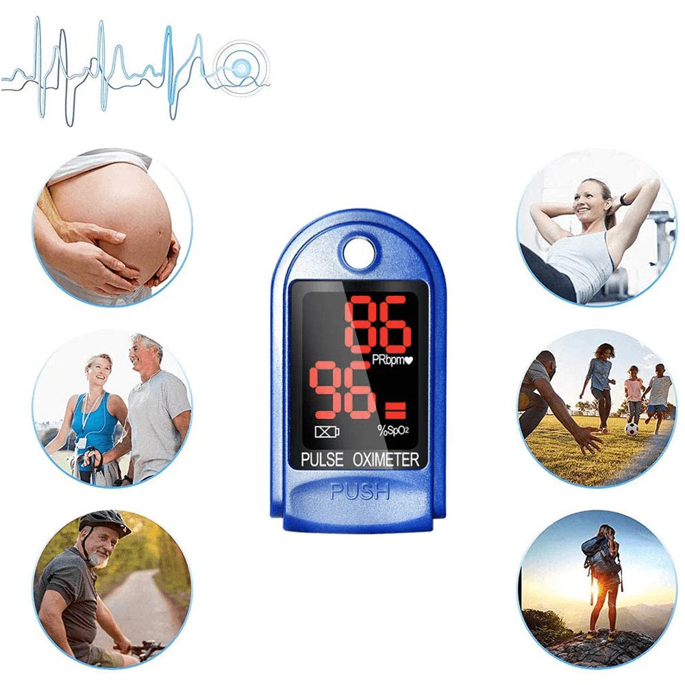 Fingertip Pulse Oximeter -  SpO2 and PR Value Waveform Blood Oxygen