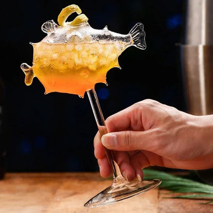 Fish and Animal Shaped Cocktail Glass – Porcupine, Jellyfish, Swan and Bird Goblet for Bold Drinks, Perfect for Bars, Nightclubs, Weddings & Party Toasts