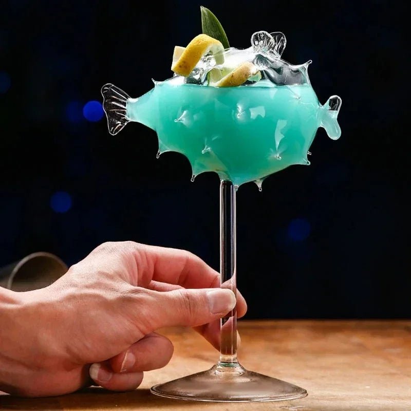 Fish and Animal Shaped Cocktail Glass – Porcupine, Jellyfish, Swan and Bird Goblet for Bold Drinks, Perfect for Bars, Nightclubs, Weddings & Party Toasts