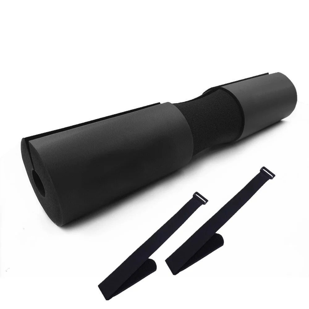 Barbell Pad for Squats and Hip Thrusts - Foam Neck and Shoulder Sleeve with Two Straps