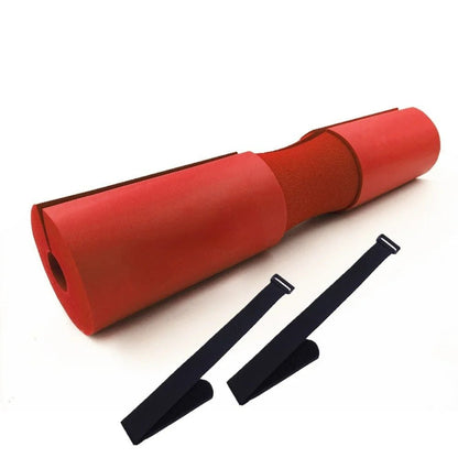 Barbell Pad for Squats and Hip Thrusts - Foam Neck and Shoulder Sleeve with Two Straps