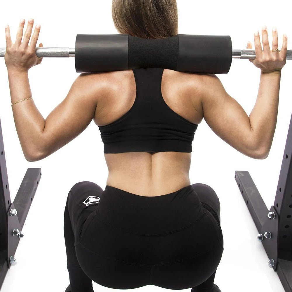 Barbell Pad for Squats and Hip Thrusts - Foam Neck and Shoulder Sleeve with Two Straps