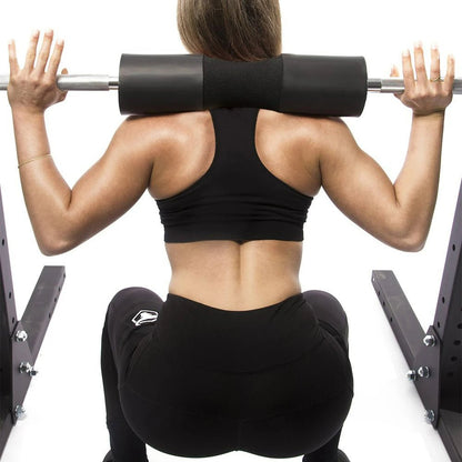 Barbell Pad for Squats and Hip Thrusts - Foam Neck and Shoulder Sleeve with Two Straps