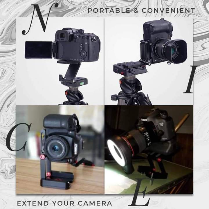 Flexible Camera Tripod - Compact Folding  Bracket Mount Fits Most DSLR Camera
