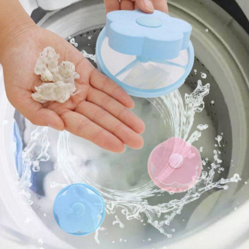 Floating Lint & Pet Hair Catcher for Top-Load Washing Machines – Reusable Mesh Bag Float