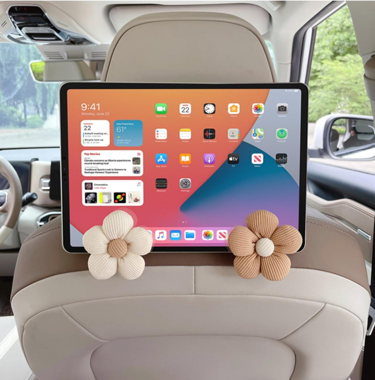 Floral Car Seat Hooks – Chic & Stylish Backseat Accessories for Hanging Bags, Clothes & More