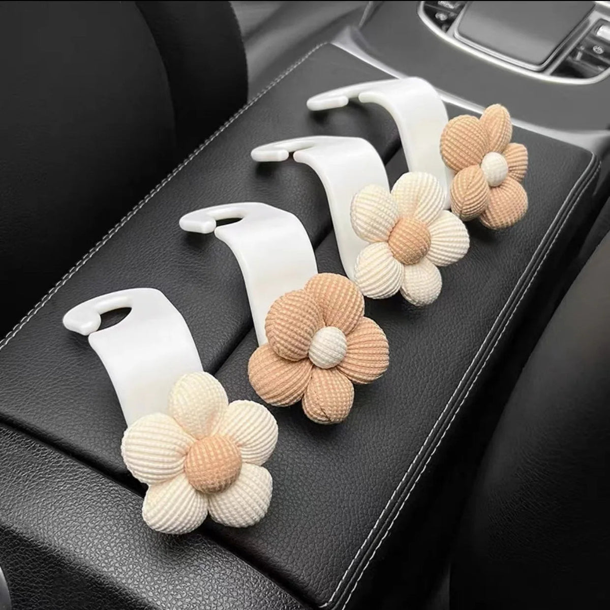 Floral Car Seat Hooks – Chic & Stylish Backseat Accessories for Hanging Bags, Clothes & More
