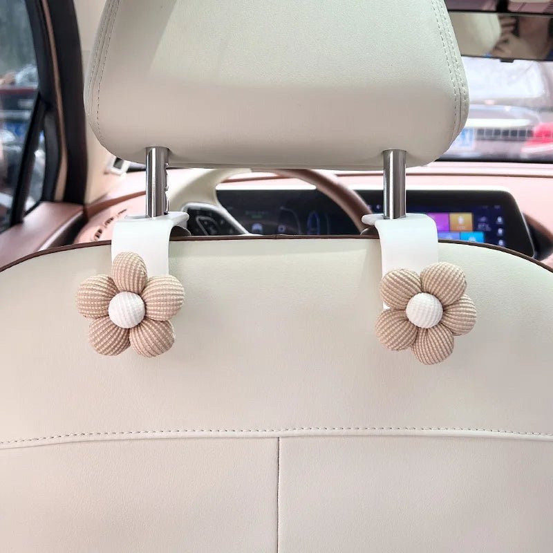 Floral Car Seat Hooks – Chic & Stylish Backseat Accessories for Hanging Bags, Clothes & More