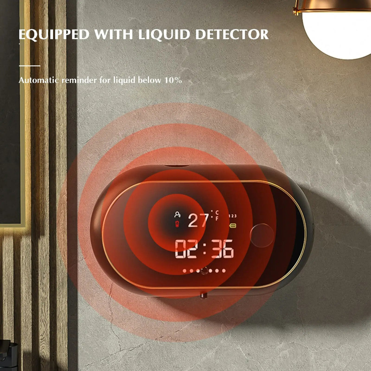 Sensing Foaming Soap Dispenser - Time Temperature Display Contactless Waterproof Automatic Soap Dispenser