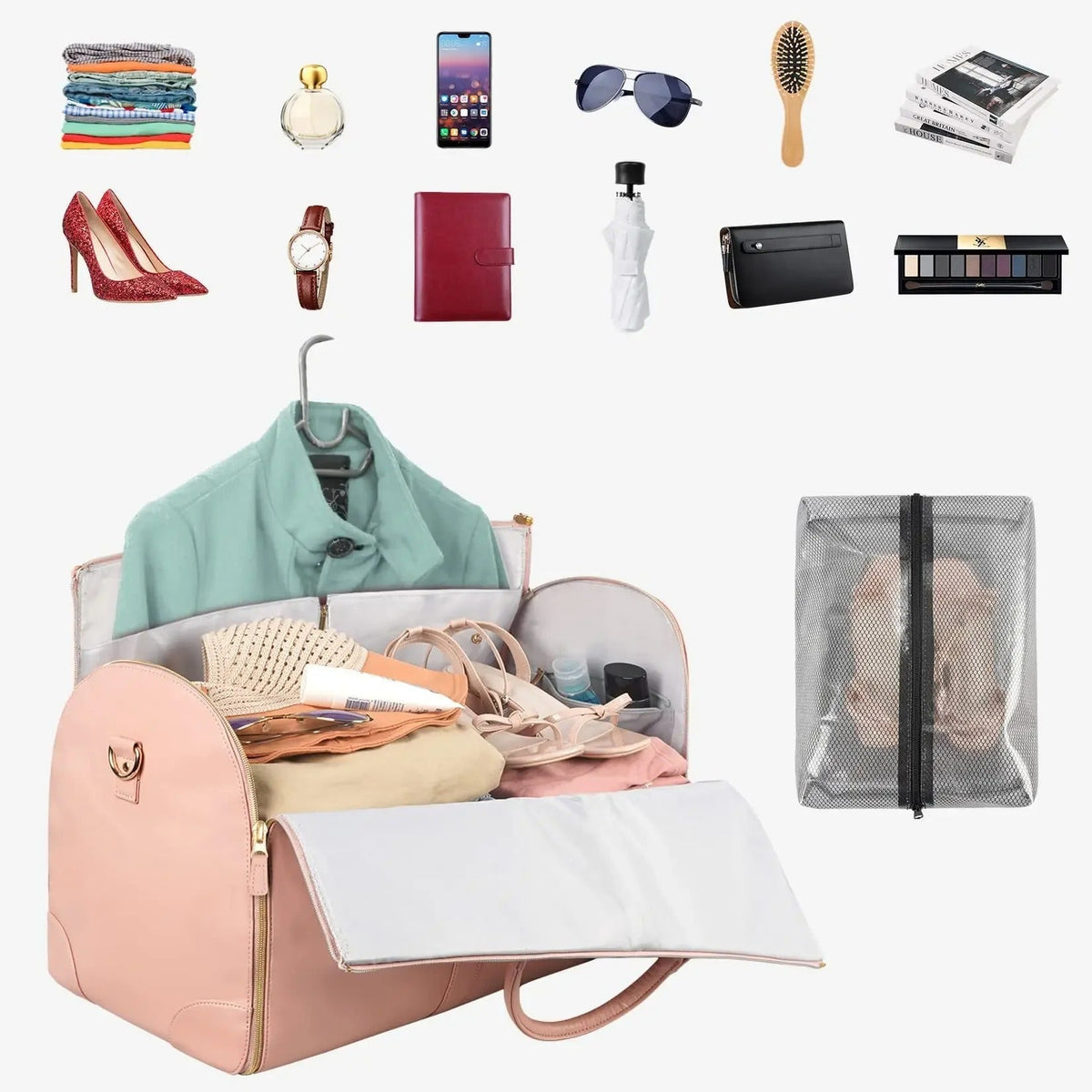 Foldable Clothing Carry-on Garment Bag - Duffle Bag Women's Business Foldable Travel Bag