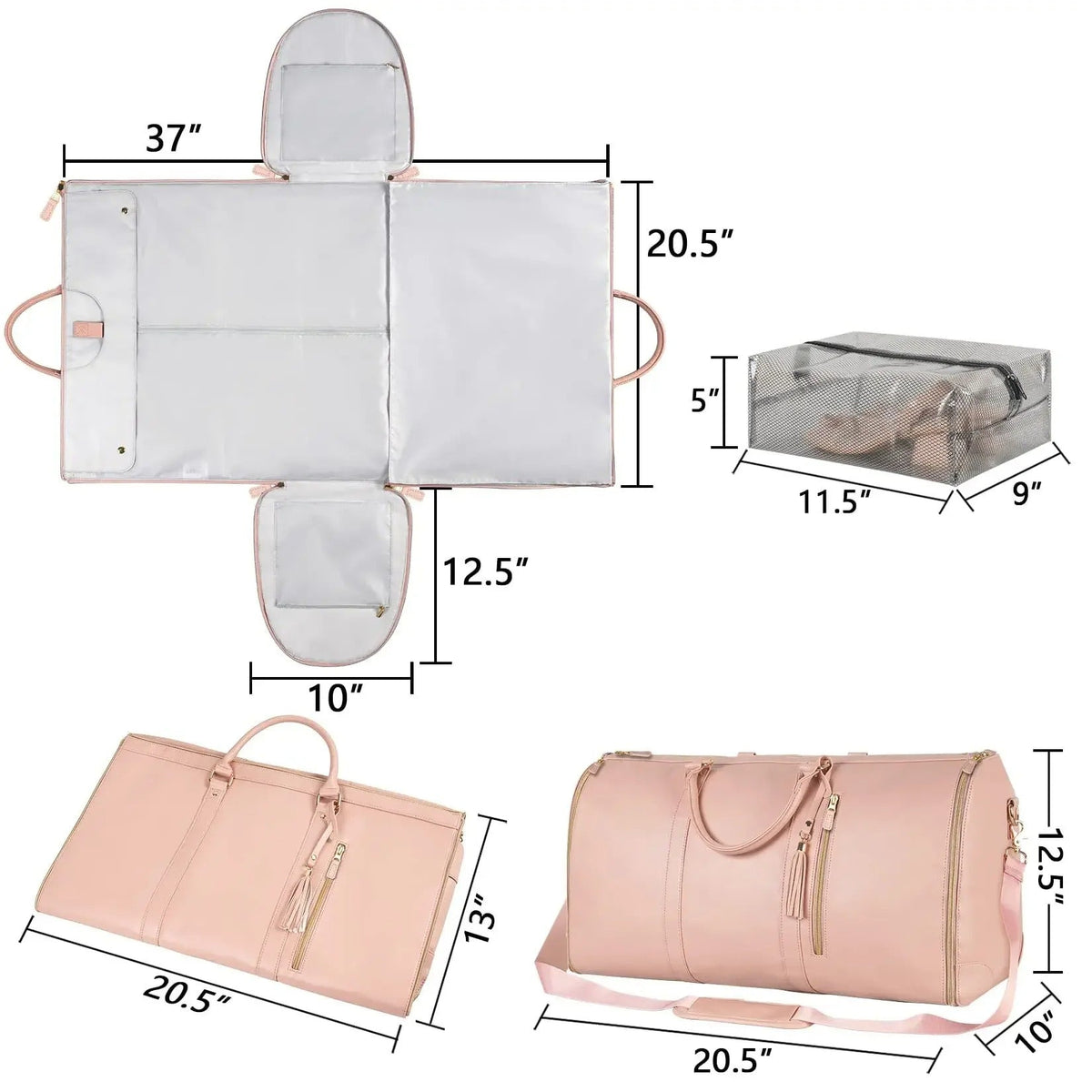 Foldable Clothing Carry-on Garment Bag - Duffle Bag Women's Business Foldable Travel Bag