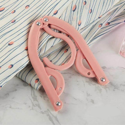 Foldable Clothes Hanger - Portable Clothes Hanger Space Saving Travel Camping Foldable Hangers