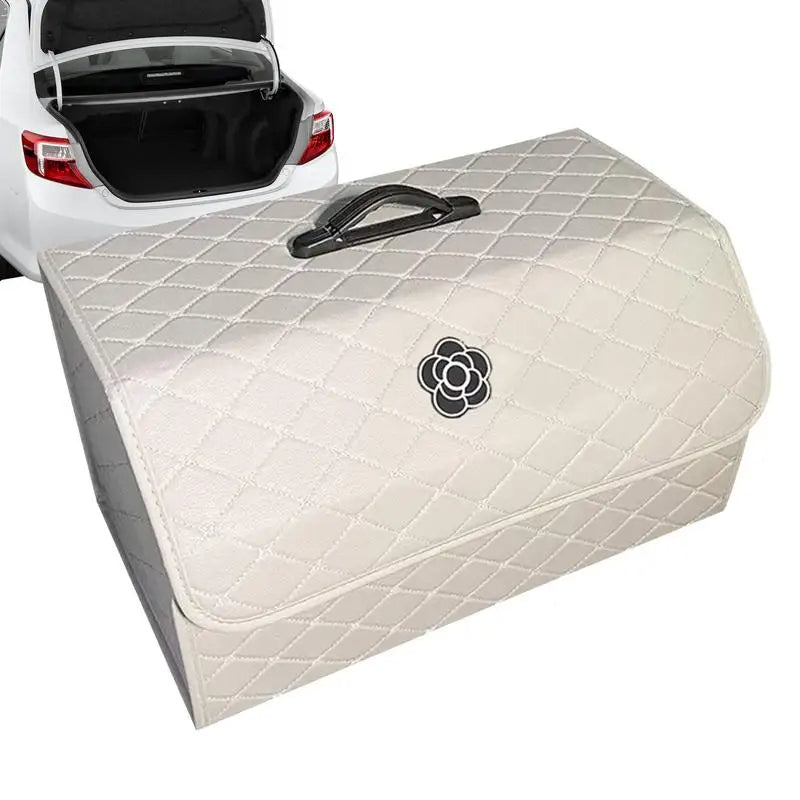 Foldable PU Leather Car Trunk Organizer – Foldable, Large-Capacity Storage Box for a Tidy & Clutter-Free Ride