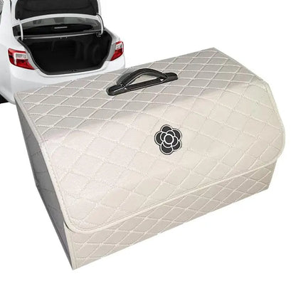Foldable PU Leather Car Trunk Organizer – Foldable, Large-Capacity Storage Box for a Tidy & Clutter-Free Ride