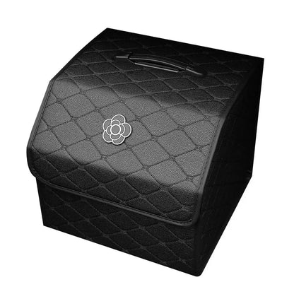 Foldable PU Leather Car Trunk Organizer – Foldable, Large-Capacity Storage Box for a Tidy & Clutter-Free Ride