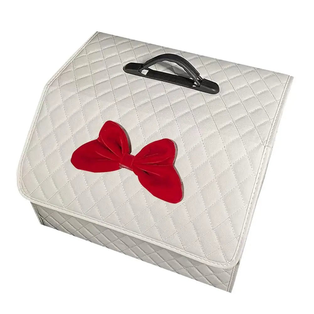 Foldable PU Leather Car Trunk Organizer – Foldable, Large-Capacity Storage Box for a Tidy & Clutter-Free Ride