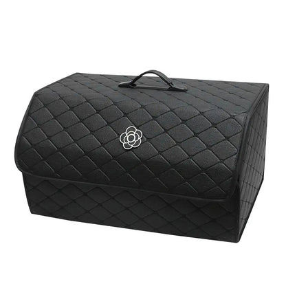 Foldable PU Leather Car Trunk Organizer – Foldable, Large-Capacity Storage Box for a Tidy & Clutter-Free Ride