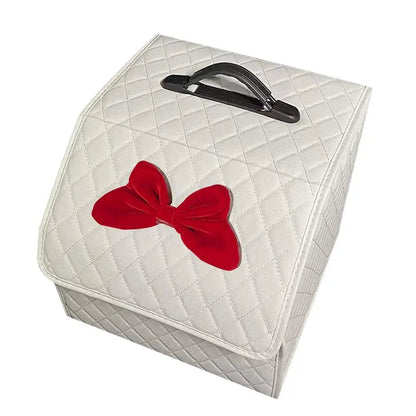 Foldable PU Leather Car Trunk Organizer – Foldable, Large-Capacity Storage Box for a Tidy & Clutter-Free Ride
