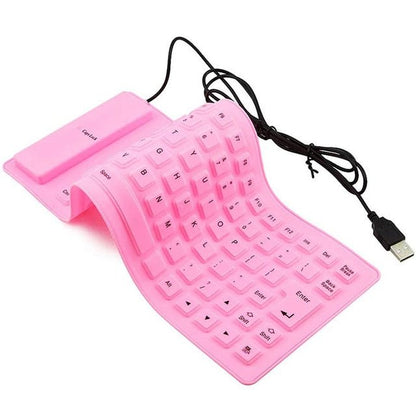 Foldable Silicone Keyboard For PC Tablet Laptop