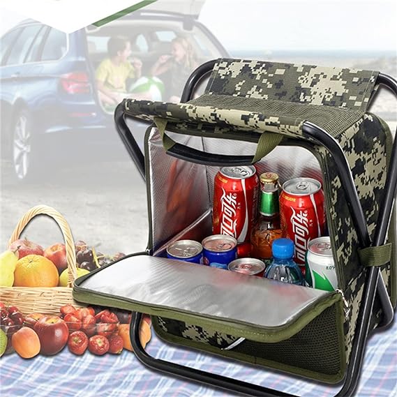 Foldable Stool Backpack - Portable Folding Camping Stool for Outdoor, Walking, Hiking, and  Fishing