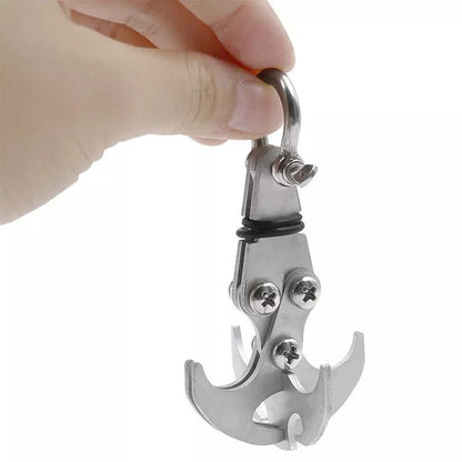 Folding Grappling Hook - Multi-Functional Tool for Rock Climbing, Survival, and Emergency Situations