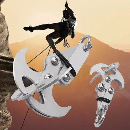 Folding Grappling Hook - Multi-Functional Tool for Rock Climbing, Survival, and Emergency Situations