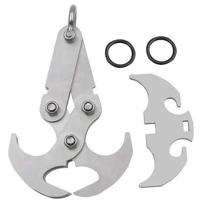 Folding Grappling Hook - Multi-Functional Tool for Rock Climbing, Survival, and Emergency Situations
