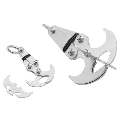 Folding Grappling Hook - Multi-Functional Tool for Rock Climbing, Survival, and Emergency Situations