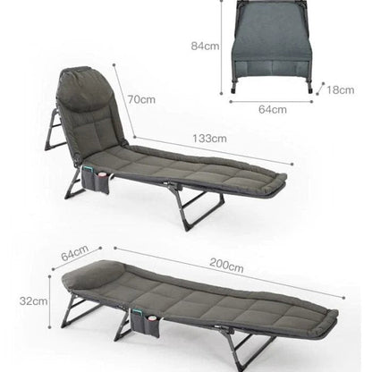 Folding Recliner  Bed  - Ultralight Folding Bed for Tent Travel Office Hiking Camp