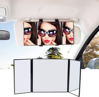 Folding Visor Vanity Mirror - Cosmetic Clip-on Sun-shading Mirror for Car, Truck,  SUV, and Van Sun Visors