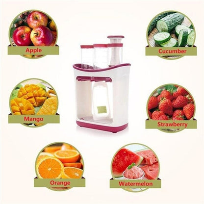 Food Squeezer Station - Food Maker for Infant Baby with Storage Bags
