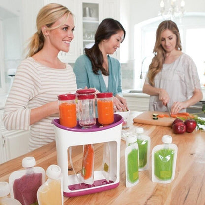 Food Squeezer Station - Food Maker for Infant Baby with Storage Bags
